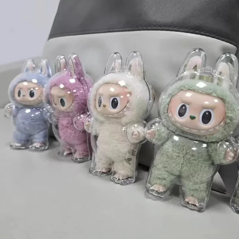 17cm Labubu Protector Case Labubu V1V2V3 Suitable for Wearing Clothes Protective Acrylic Storage Case Transparent DIY Gifts