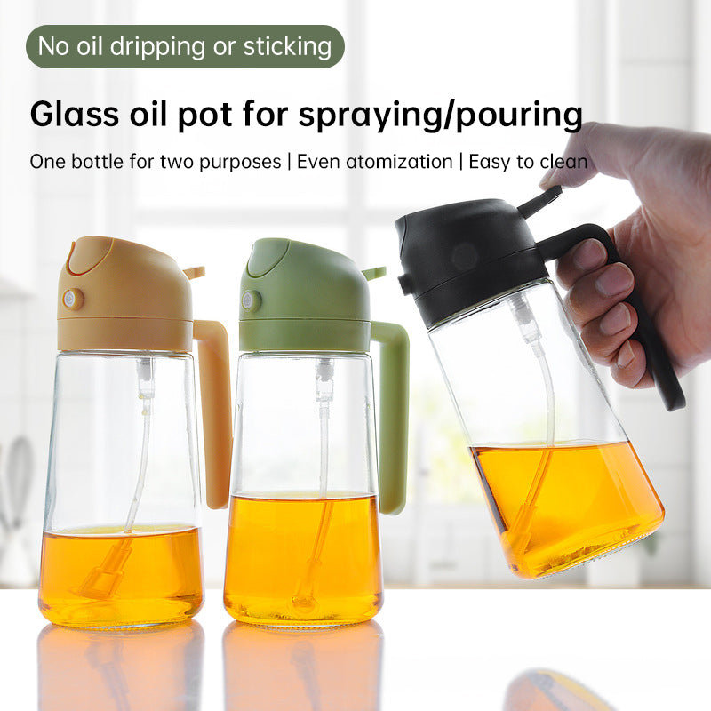 2-in-1 Kitchen Olive Oil Dispenser, Oil Sprayer, Grilling &amp; Picnic Tools