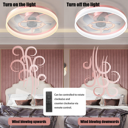 Pink Dimmable LED Ceiling Fan
