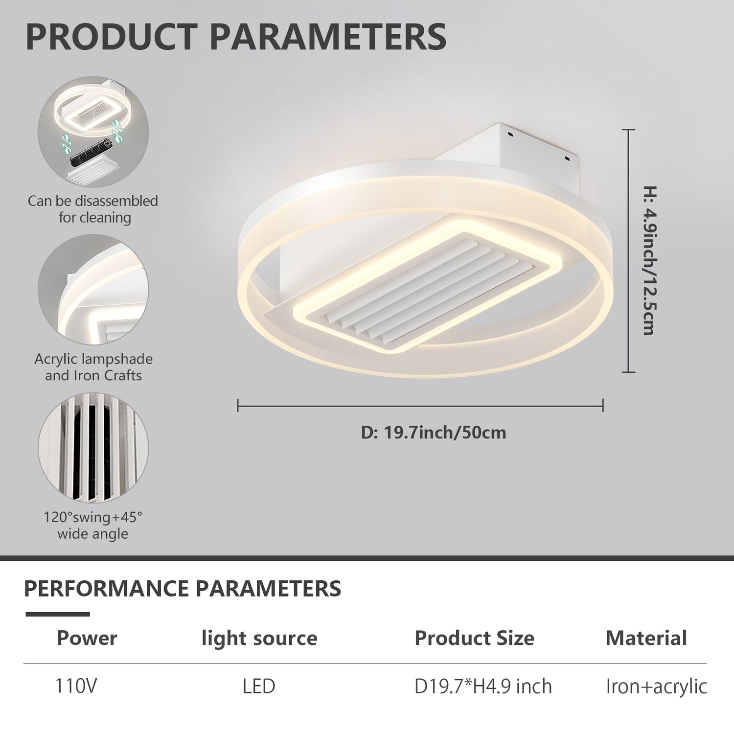 Bladeless LED Fan Lamp II