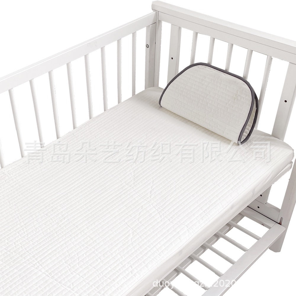 Baby fitted sheet pure cotton plus cotton sheets ins Japanese and Korean style quilted embroidered newborn sheets autumn and winter children&