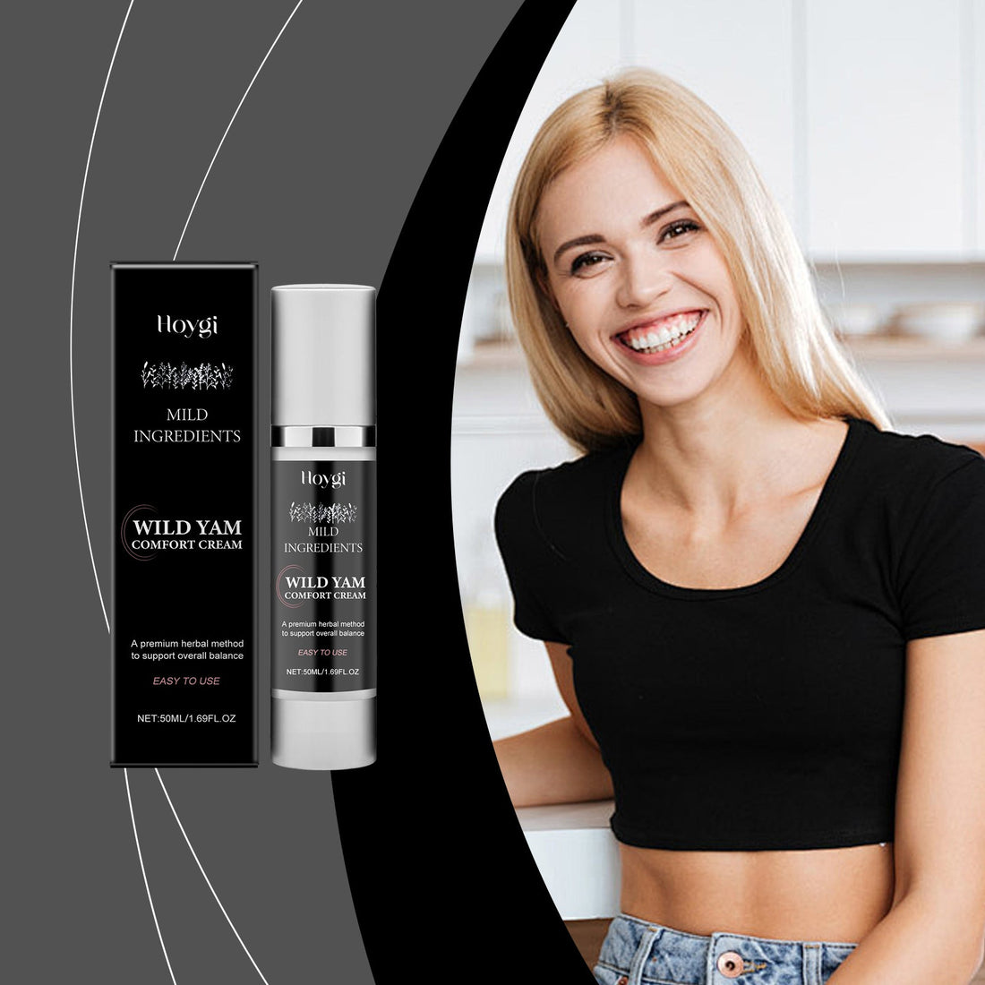 Wild Yam Body Care Cream Gently Moisturizes Women&