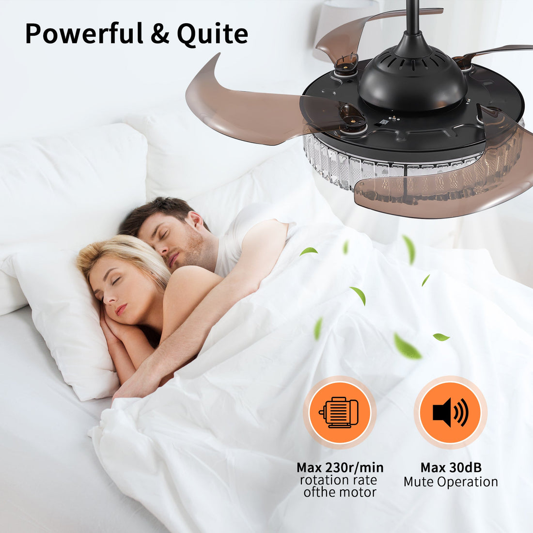LED Retractable Ceiling Fan