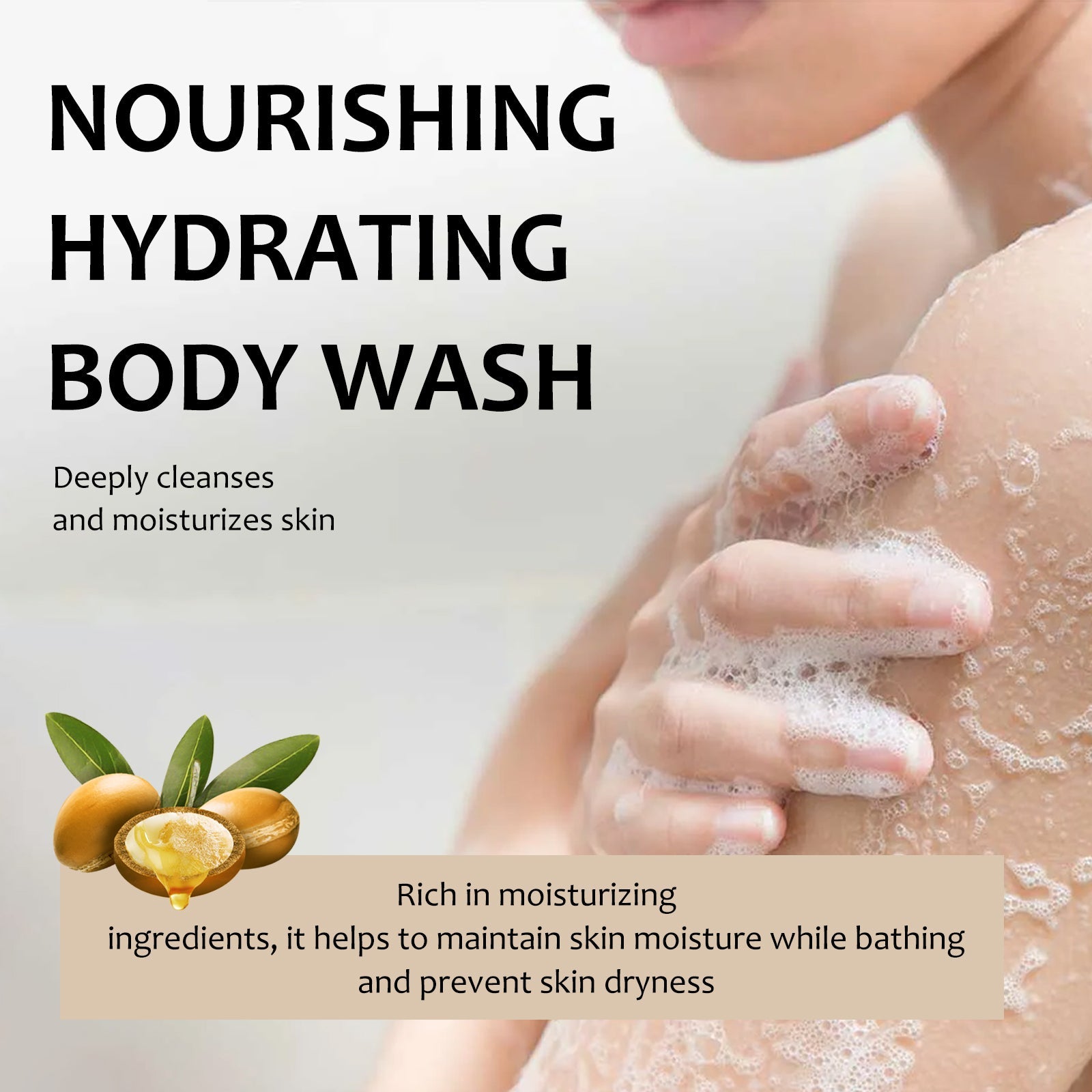 Nourishing Hydrating Body Wash, Body Skin Firming Clean Warm Shine Bright Tender Bath Dew