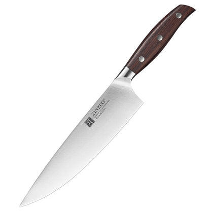 XINZUO Kitchen Tools 6 PCS Kitchen Knife Set of Utility Cleaver Chef Bread Knife High Carbon German Stainless Steel Knives sets