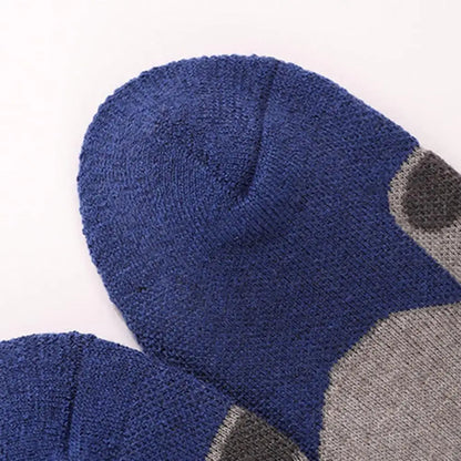 New Merino wool skiing socks with thickened towel bottom for men and women&
