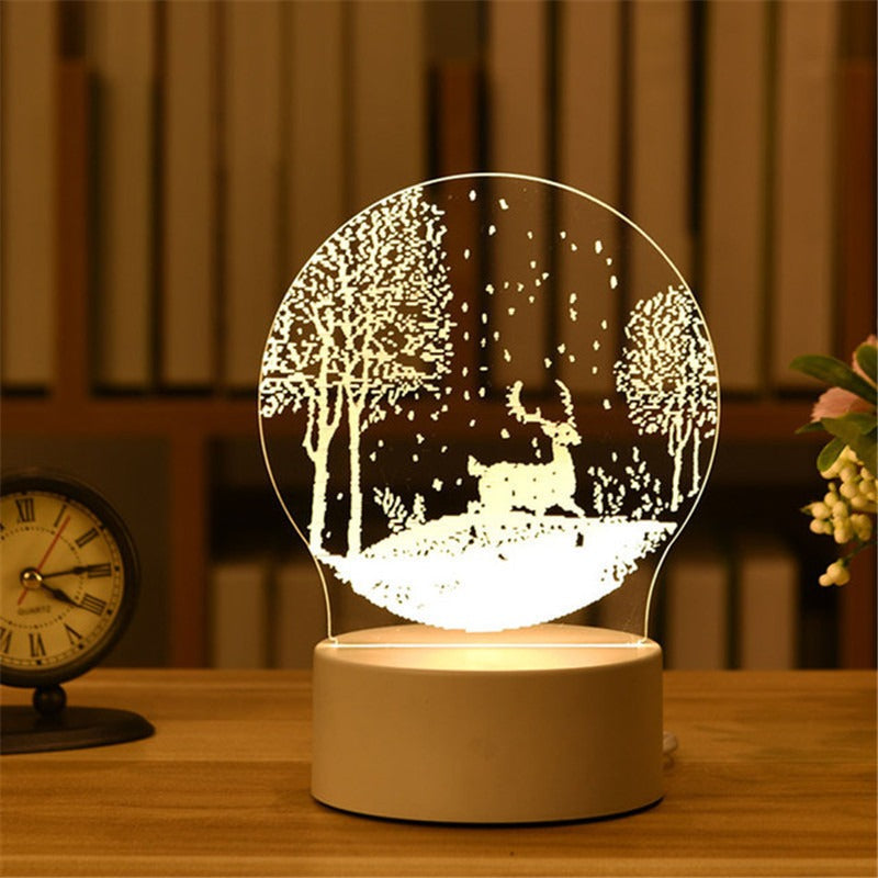 3D Night Light LED Table Light Creative Gift Bedhead Light Small Gift Valentine&