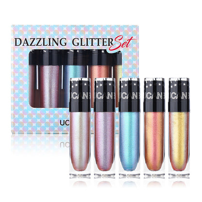 UCANBE New 8 color butterfly pattern diamond flash repair disc chameleon polarized face brightening three dimensional highlight set
