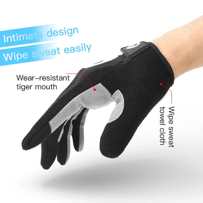 Men and women outdoor cycling windproof and cold proof motorcycle electric bike full finger touch screen anti slip gloves