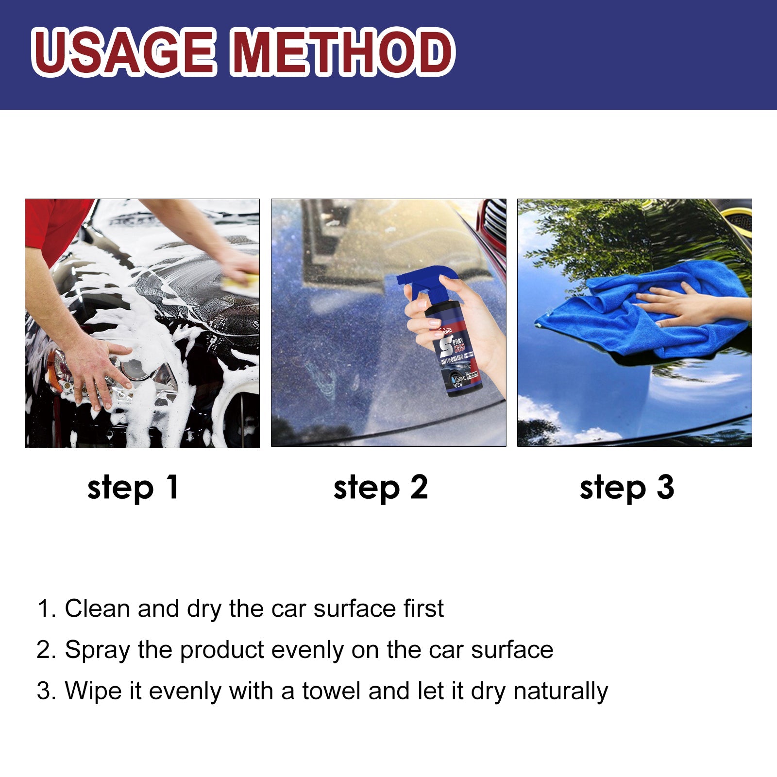 Coating Agent Spray, Maintenance Paint Decontamination Blackening Brightening Automotive Coating Nano Coating Spray