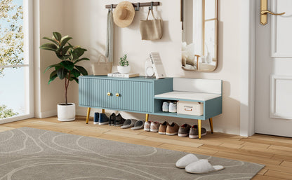 Shoe Storage Bench Tiffany Blue