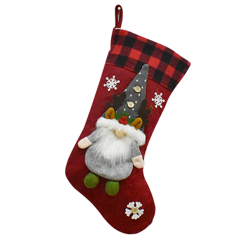 Christmas Decoration Gift Faceless Doll Christmas Socks Pendant Santa Claus Children&