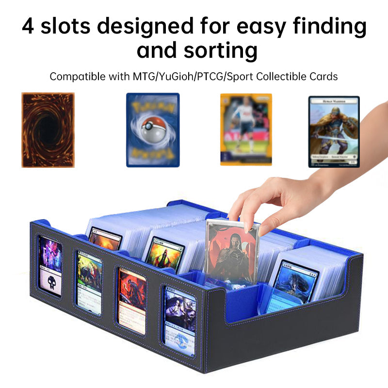 Large-capacity 3000+ Tabletop Game Card Storage Box - Yu-Gi-Oh! &amp; Pokémon Flip-Top Card Case