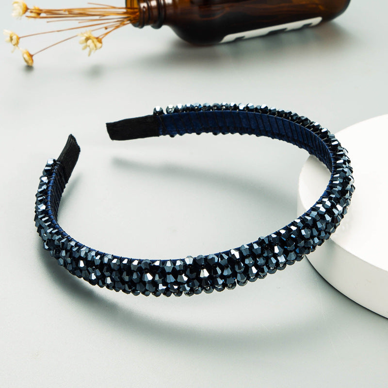 Fish Line Braided String Crystal Hair Band Korean Temperament Senior Sense Wash Face Headband