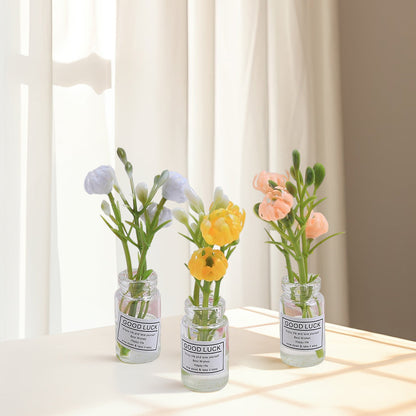 Multicolor three-dimensional luminous vase, creative handmade DIY cream glue accessories, resin small parts