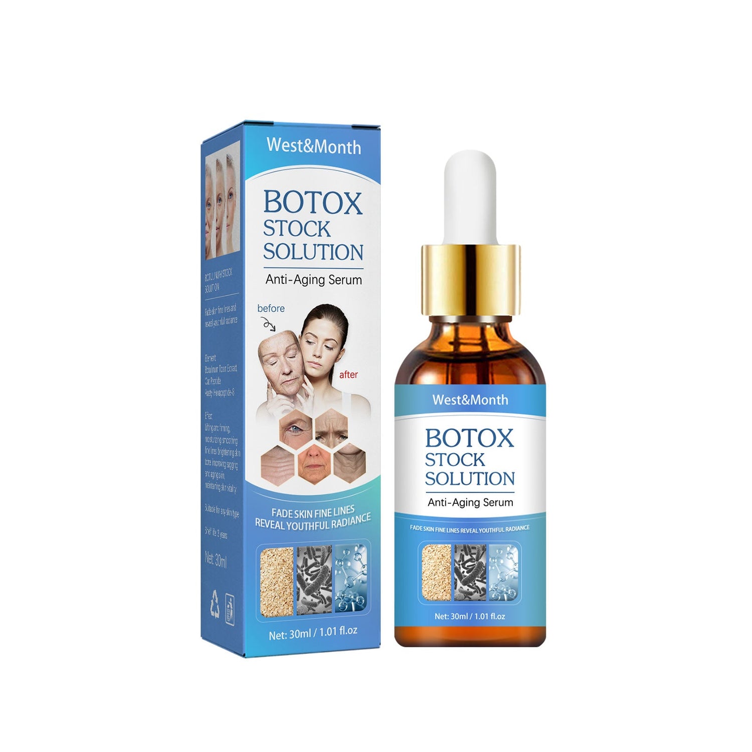 Anti-Aging Collagen Serum with Nicotinamide, Vitamin C, Hyaluronic Acid - Reduce Dark Spots, Cleanse &amp; Tighten Skin