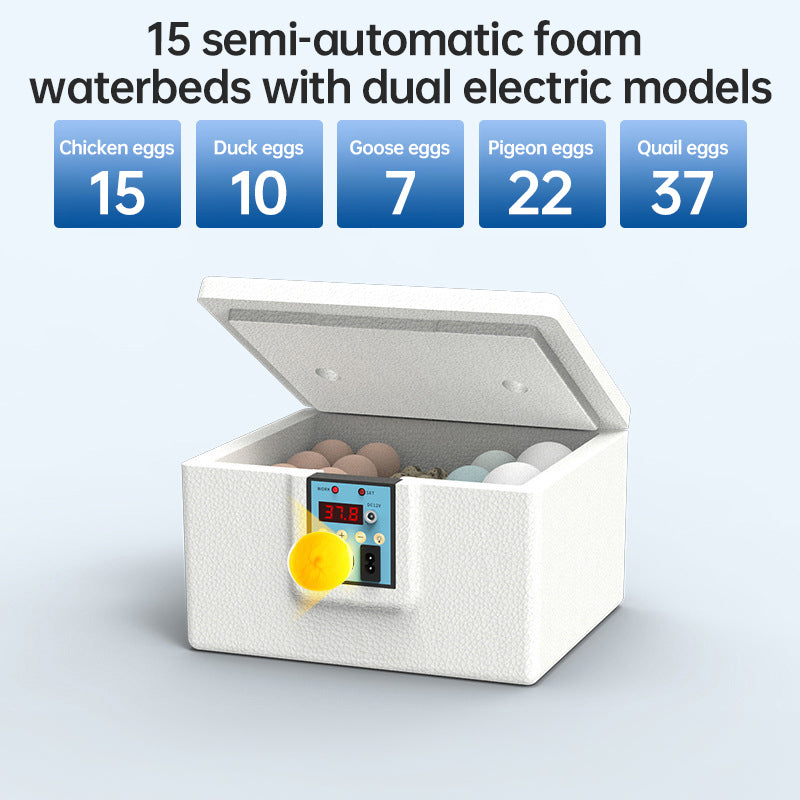 24 - hr Thermostatic Small Poultry Incubator. Biomimetic Waterbed. Auto &amp; Smart. For Chick, Duck &amp; Goose Eggs