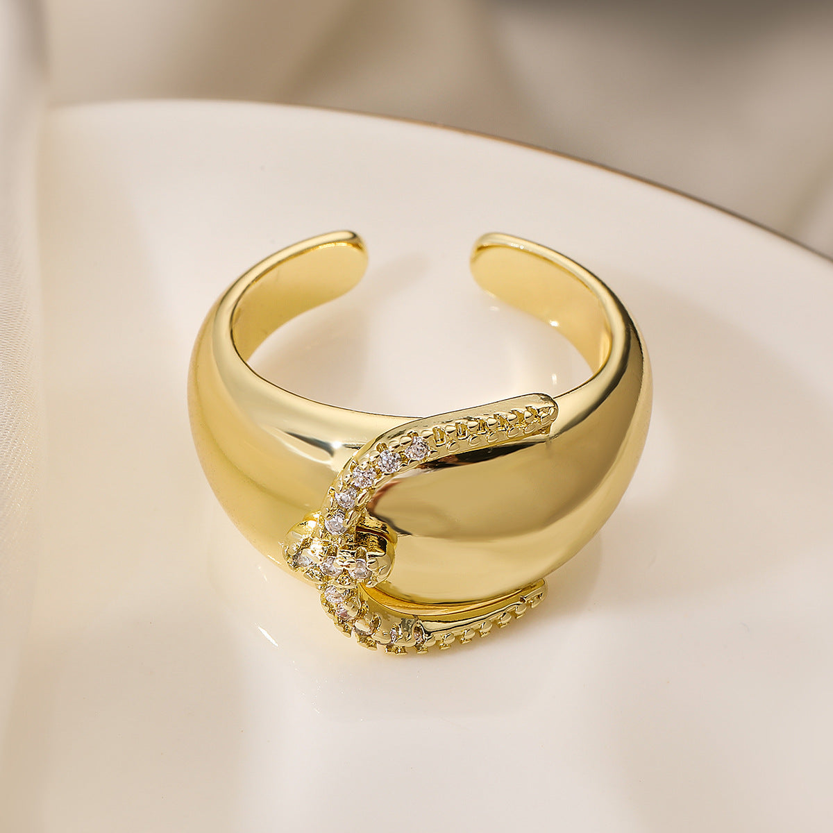 European and American Geometric Open Ring Women&