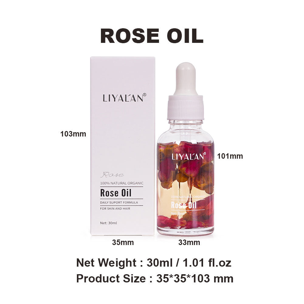 30ml Multi-Purpose Rose Oil: For Face, Body &amp; Hair - Hydrating Botanical Essential Oil