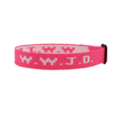 Alphabet Jacquard Printed Wrist Strap Bracelet Strap Unisex WWJD Bracelet Adjustable Bracelet