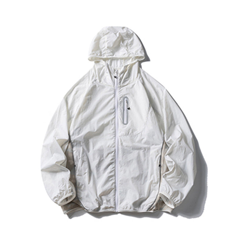 Camouflage Spliced Thin Hooded Sun Protection Clothing Men&