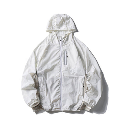 Camouflage Spliced Thin Hooded Sun Protection Clothing Men&