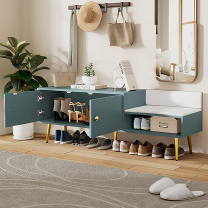 Shoe Storage Bench Tiffany Blue