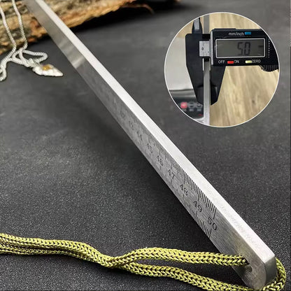 20 - Inch Dual - Scale Stainless Steel Ruler, thickened quenched steel, with random lanyard, great for drawing &amp; measuring.