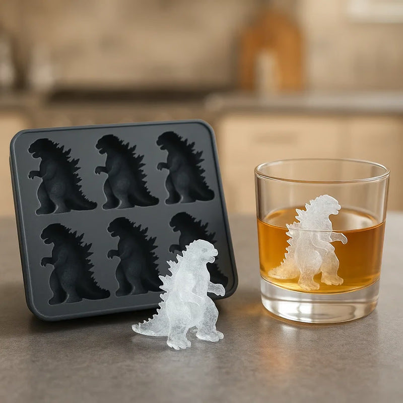Godzilla Ice Mold: Silicone Kitchen Mold for Baking, Candles, Soaps, Ice Trays, Home Decor &amp; Gifts