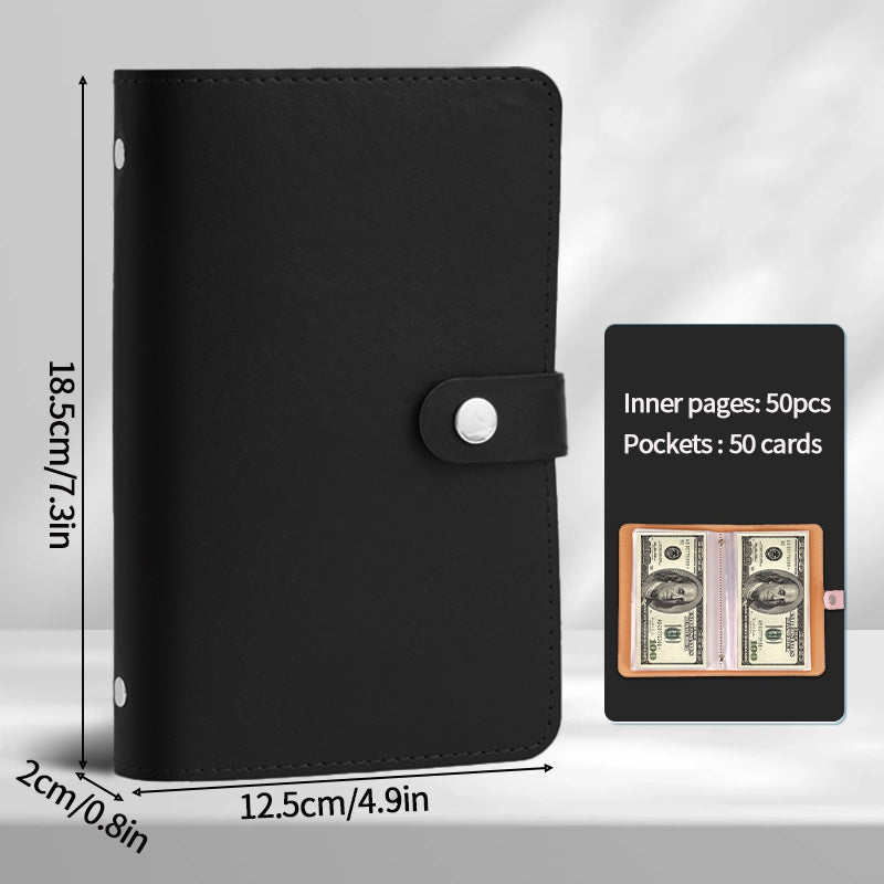Versatile 100 - envelope savings book. Doubles as banknote album, money - saving organizer &amp; photocard holder. Great for managin