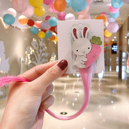 Sweet Colorful Hairpin Lovely Children Girls Hairclip Kids Cute Barrette Cartoon Extension Braider Rainbow Hair Accessories