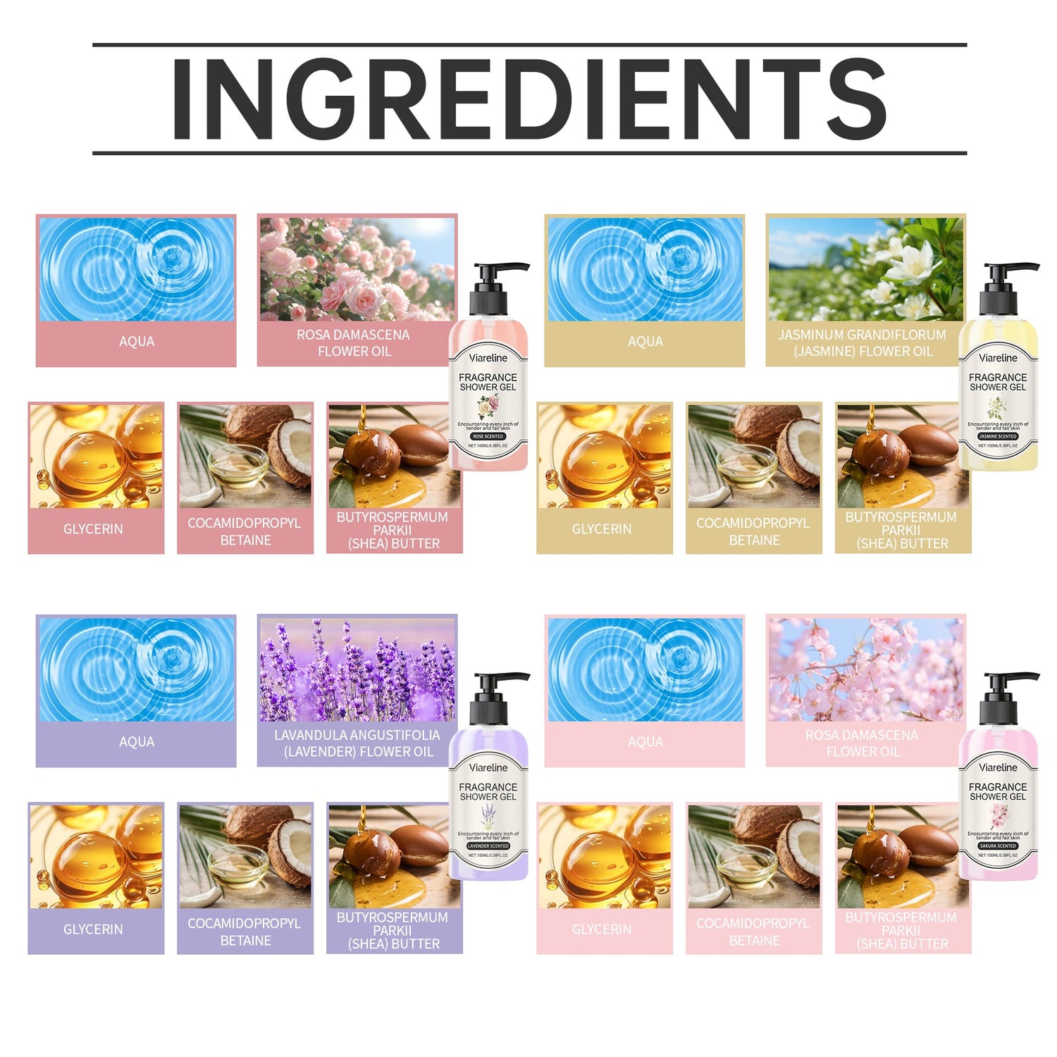 Fragrant Body Wash (Jasmine Fragrance) Moisturize And Moisturize Skin To Improve Dry Women&