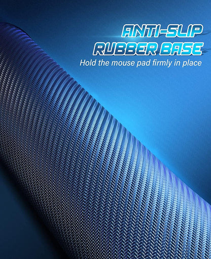 Mouse Pad,  Computer Mouse Pad with Stitched Edges, Washable Mouse Mat with Superior Micro-Weave Cloth, Gaming Mouse Pad for Office &amp; Home, Non-Slip Rubber Base, Black