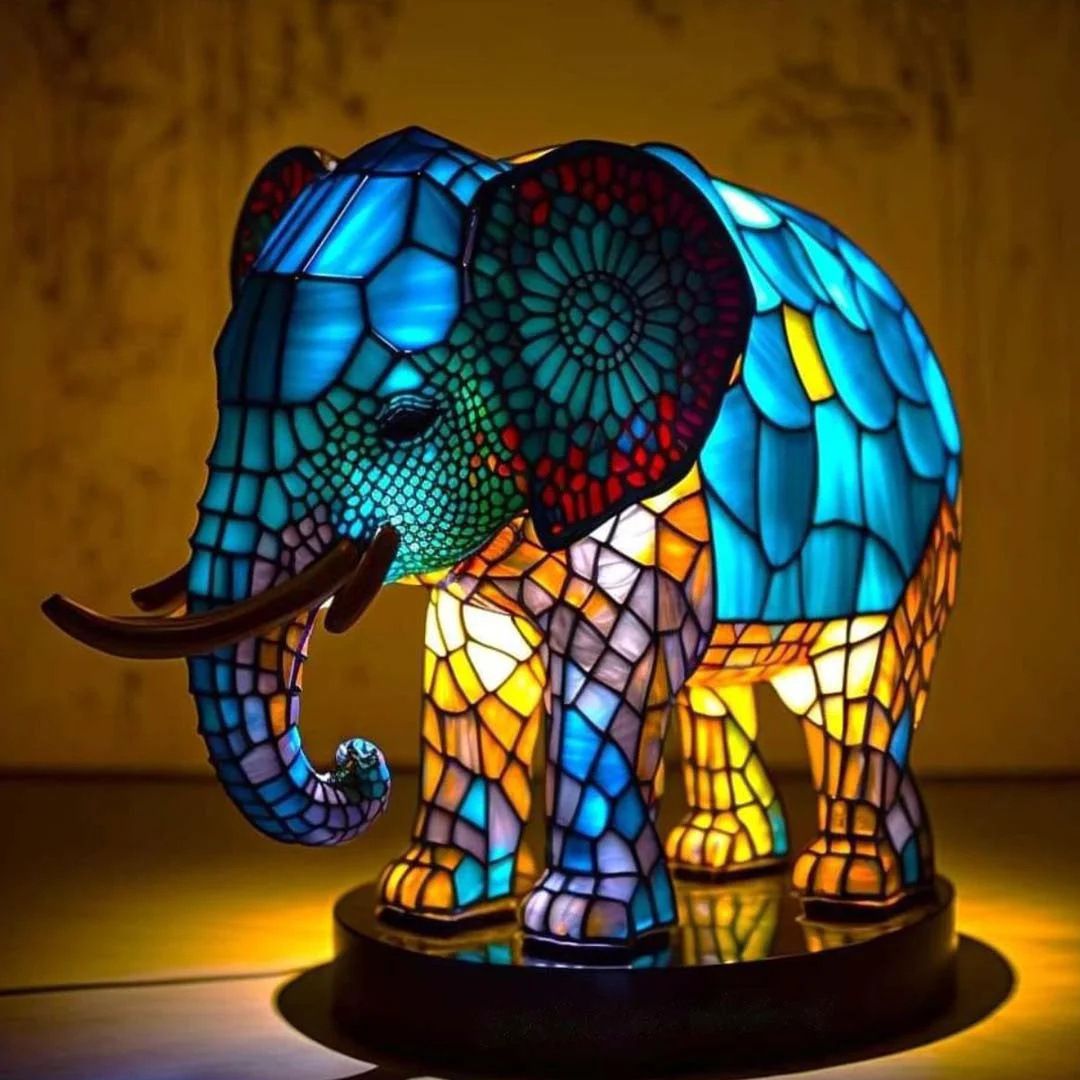 Magical LED ornament creative home USB plug luminous decoration resin statue