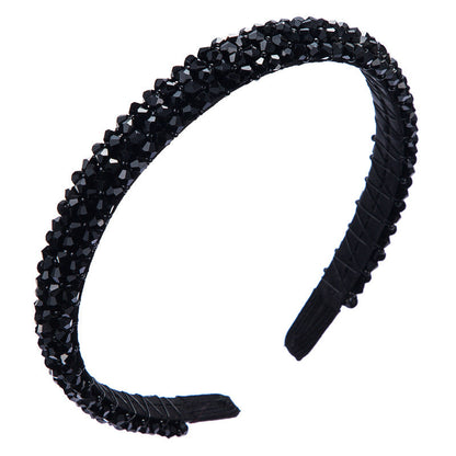 Korean Style Thin Edge Crystal Headband Women&