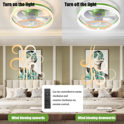 Green Dimmable LED Ceiling Fan