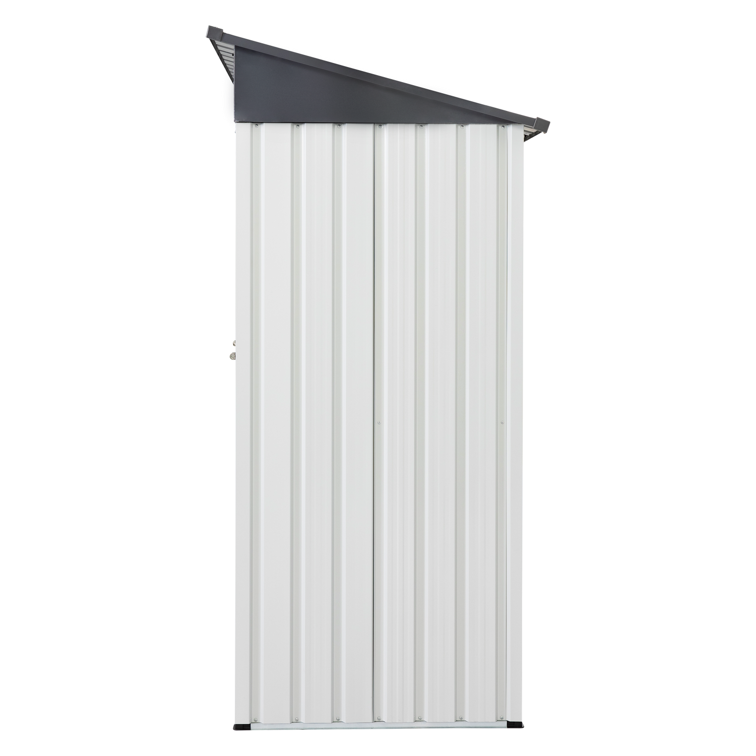XWT016 Garden Metal Storage Lifter Shed Gray White 5x3x6ft outdoor storing tools Rainproof Hinge door version