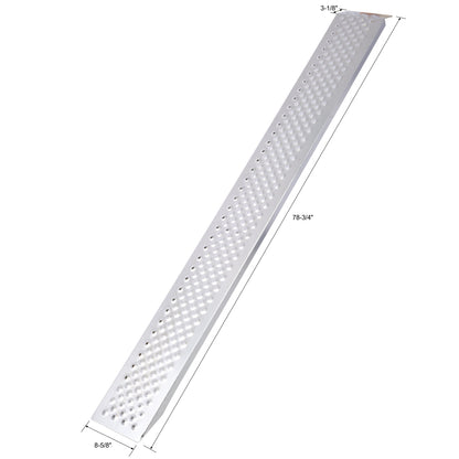 Aluminum ramp, 78 "Lx8.5" W lightweight loading ramp, 880 pounds/PR capacity, portable ramp, 2PCS