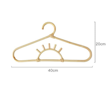 1pcs Handmade Vine Clothes Hanger Indonesian Vine Weaving Moon Sun Rainbow Style Children&