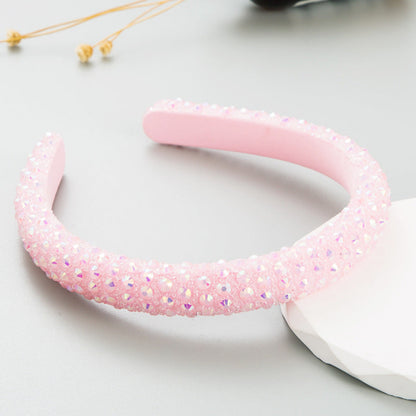 Colorful Rhinestone Full Drill Hoop Trendy Online Red The Same Super Flash Headdress