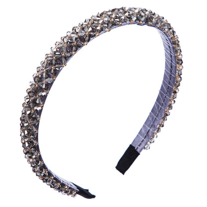 Korean Style Thin Edge Crystal Headband Women&