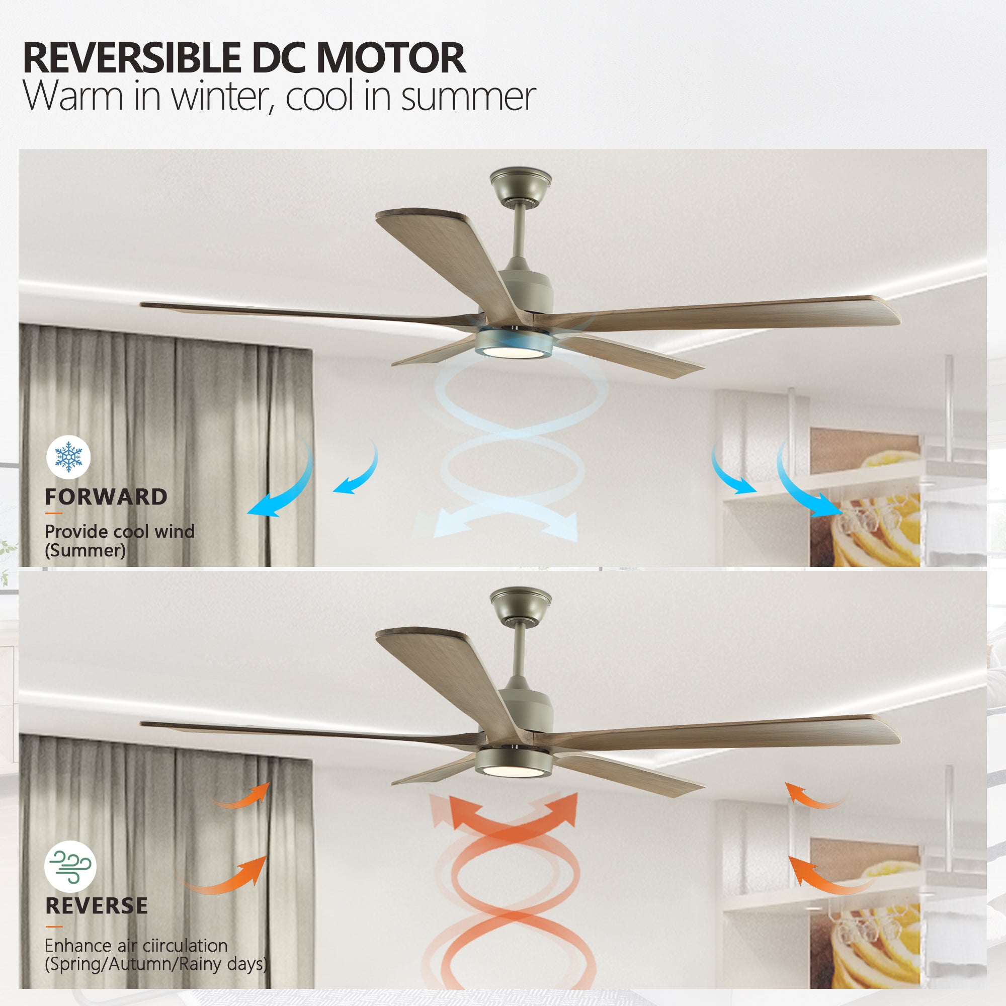 60-Inch Wood Ceiling Fan Remote