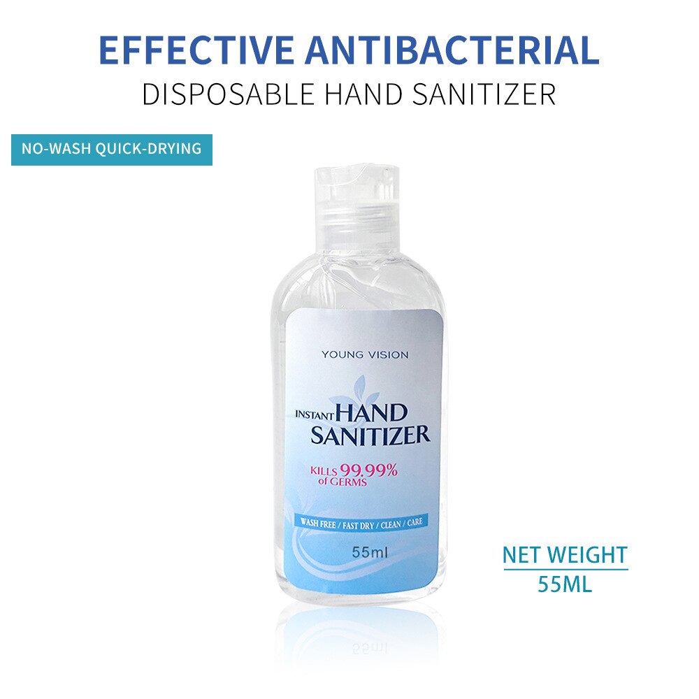 55ml Anti Virus Alcohol Hand Sanitizer Anti Bacteria Moisturizing Aloe Vera Hand Wash Disinfectant Gel Disposable Soap Skin Care
