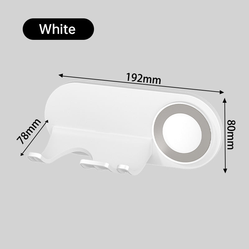 No - drill Magnetic Hair Dryer Wall Mount. Synthetic plastic, for Dyson/Leihen/Kexi. Colors: gray &amp; white