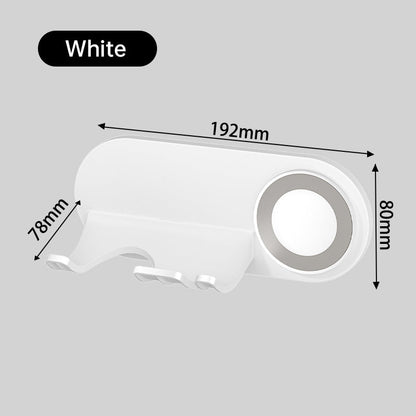 No - drill Magnetic Hair Dryer Wall Mount. Synthetic plastic, for Dyson/Leihen/Kexi. Colors: gray &amp; white