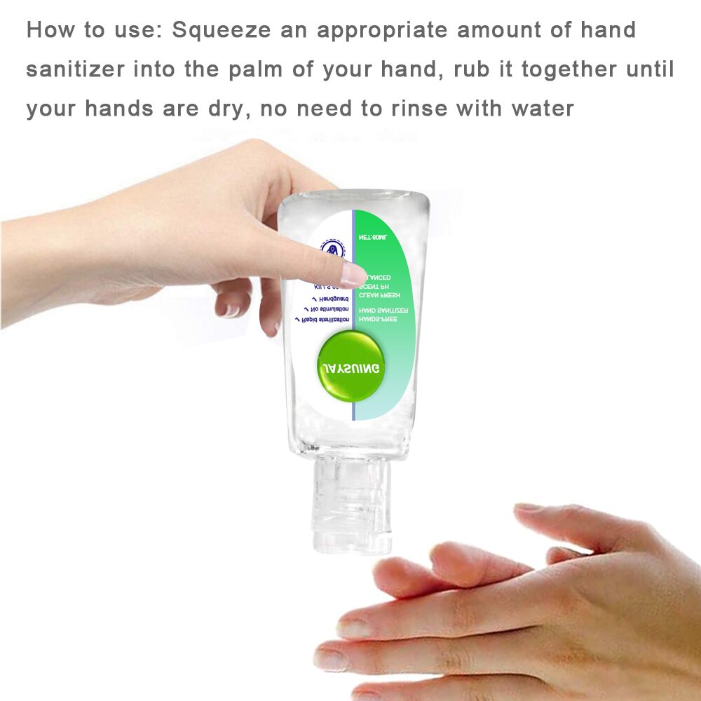 30-60ml Travel Portable Mini Hand Sanitizer for Kids Anti-Bacteria Moisturizing Disposable Waterless Hand Gel Handgel