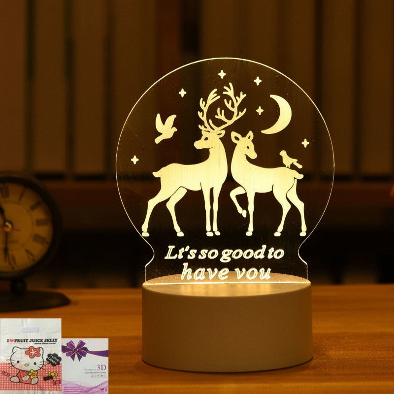 3D Night Light LED Table Light Creative Gift Bedhead Light Small Gift Valentine&