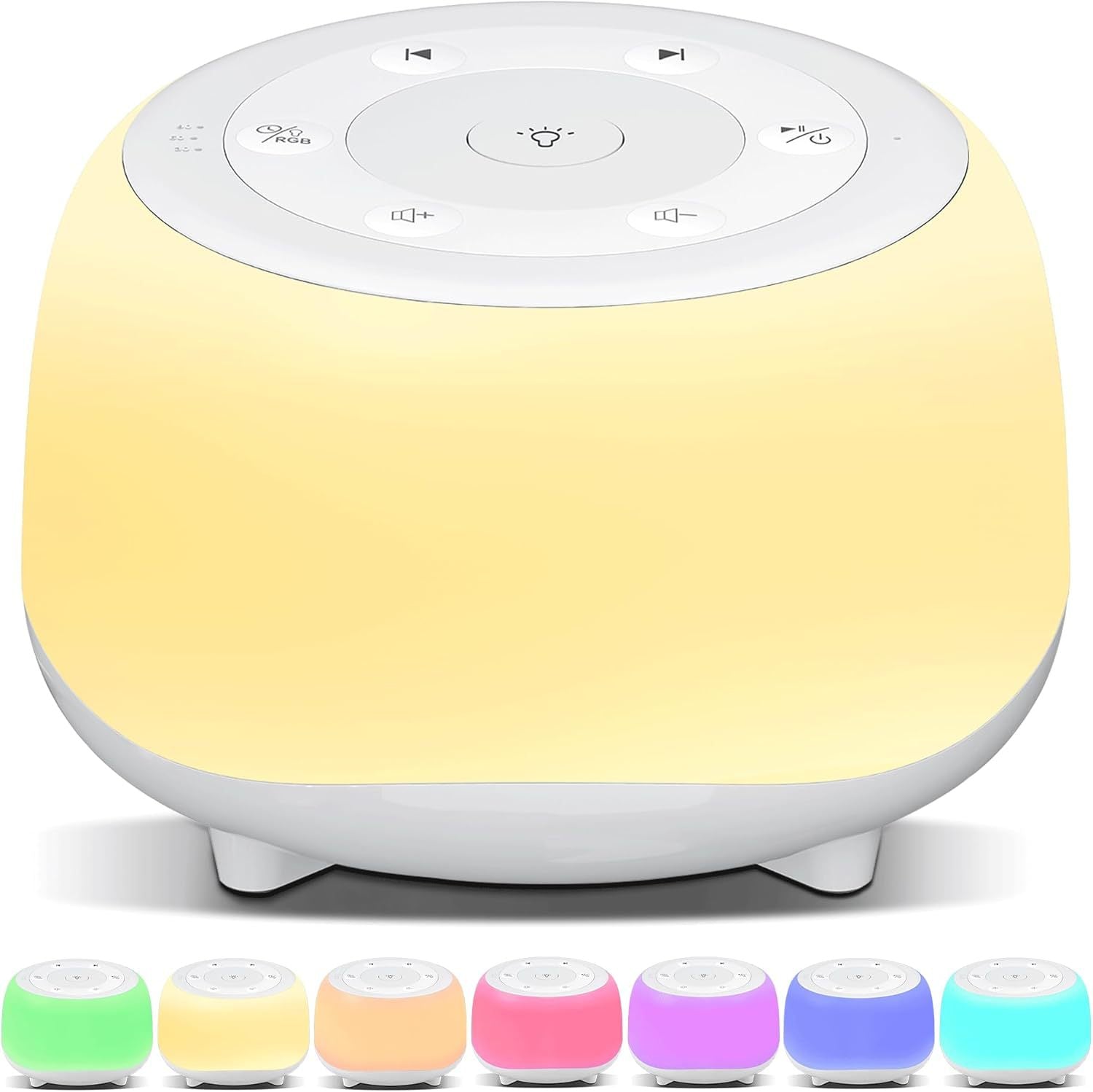 Portable Sound Machine with White Noise, Night Light, and Speaker for Baby&