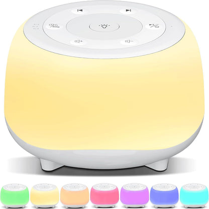 Portable Sound Machine with White Noise, Night Light, and Speaker for Baby&