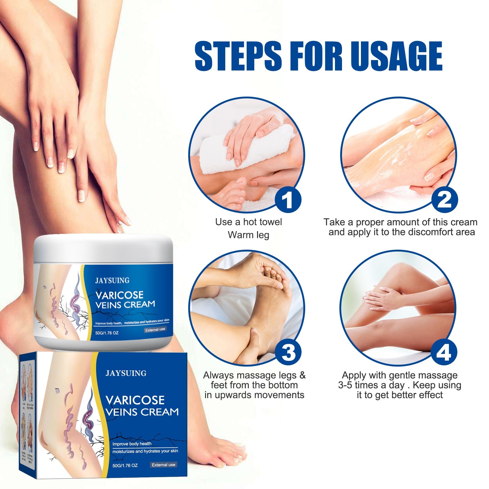 Leg Repair Cream Gently Massages Legs Soothing Body Care Leg Relief Topical Lotion